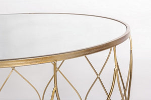 Tavolini Vetro Oro Moderni da Interno - KENNETH