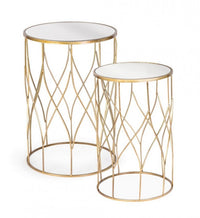 Tavolini Vetro Oro Moderni da Interno - KENNETH