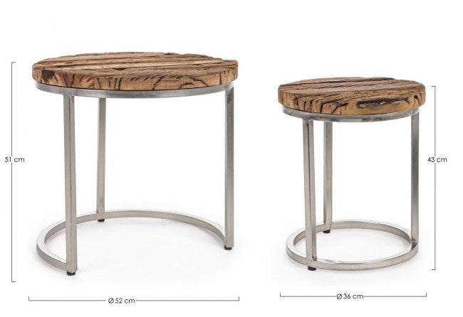 Tavolini Legno Marrone Industriale da Interno - ELLIOTT
