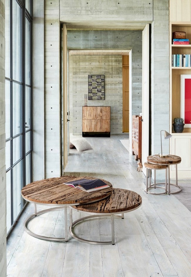 Tavolini Legno Marrone Industriale da Interno - ELLIOTT