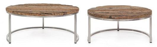 Tavolini Bassi Legno Marrone Industriale da Interno - ELLIOTT