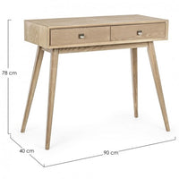 Consolle 2 Cassetti Legno Marrone Moderna da Interno - ALEXANDRA