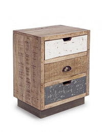 Comodino Legno Marrone Rustico da Interno - THEODORE