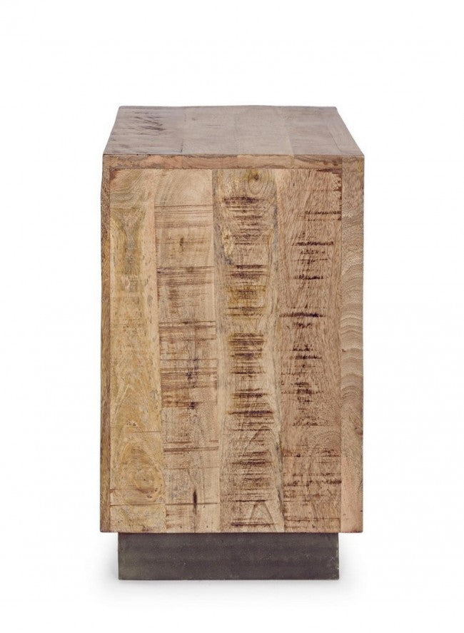 Comodino Legno Marrone Rustico da Interno - THEODORE