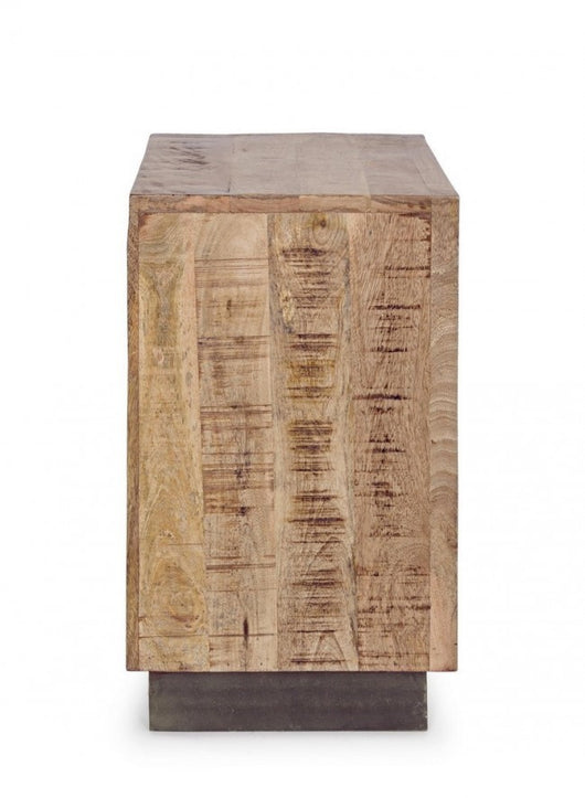 Comodino Legno Marrone Rustico da Interno - THEODORE