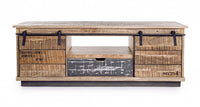 Mobile Basso Legno Marrone Rustico da Interno - THEODORE
