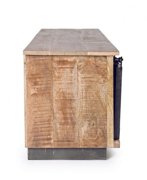Mobile Basso Legno Marrone Rustico da Interno - THEODORE