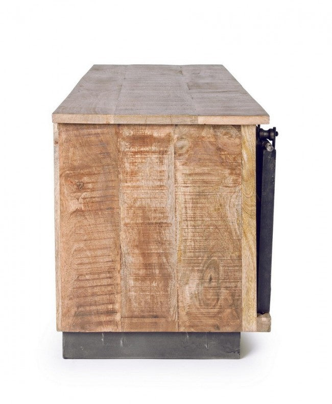 Mobile Basso Legno Marrone Rustico da Interno - THEODORE