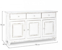 Credenza Legno Bianco Rustico da Interno - CORINNE