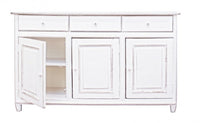 Credenza Legno Bianco Rustico da Interno - CORINNE