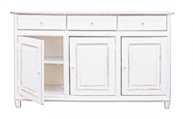 Credenza Legno Bianco Rustico da Interno - CORINNE