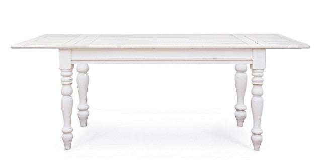 Tavolo Allungabile Legno Bianco Rustico da Interni 240x90 - CORINNE