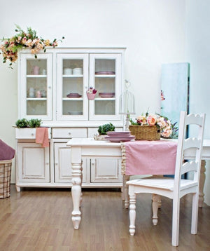 Tavolo Allungabile Legno Bianco Rustico da Interni 240x90 - CORINNE