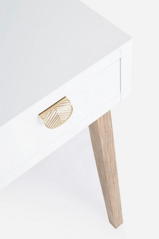 Consolle Legno Bianco Moderna da Interno - FLORA