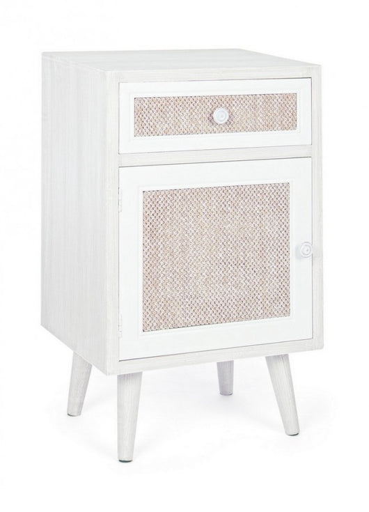 Mobiletto Legno Bianco Boho da Interno - MONIQUE