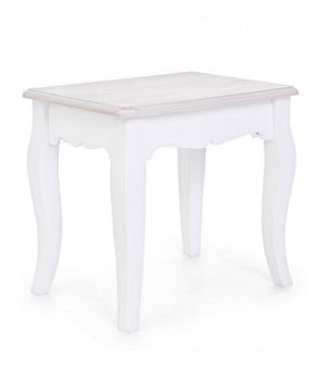 Sgabello Legno Bianco Rustico da Interno - CAROLINE