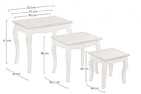 Tavolini Legno Bianco Rustico da Interno - CLARA