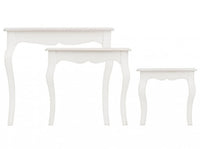 Tavolini Legno Bianco Rustico da Interno - CLARA