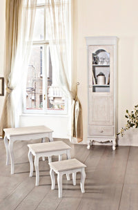 Tavolini Legno Bianco Rustico da Interno - CLARA