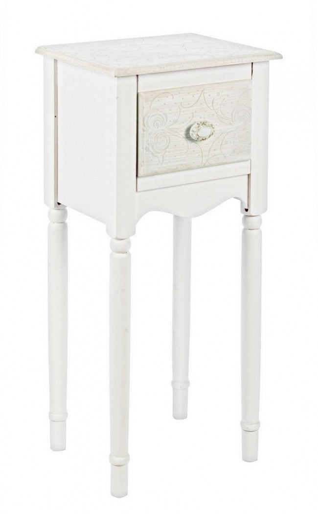 Set 2 Porta Lampada Legno Bianco Rustico da Interno - CLARA