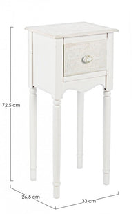 Set 2 Porta Lampada Legno Bianco Rustico da Interno - CLARA