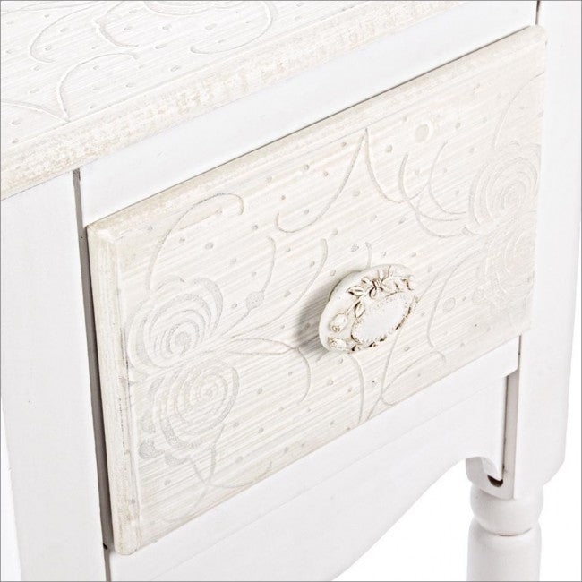 Set 2 Porta Lampada Legno Bianco Rustico da Interno - CLARA