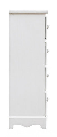 Cassettiera 4 Cassetti Legno Bianco Rustica da Interno - BLAINE