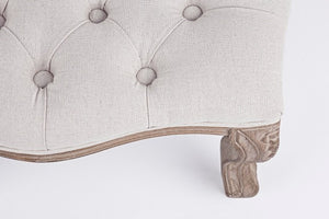 Set 2 Sgabelli Poggiapiedi Tessuto Marrone Rustico da Interno - MAXWELL