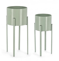 Porta Fiore Acciaio Verde Moderno da Interno - KEISUKE