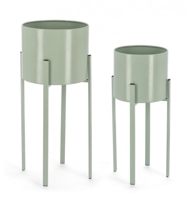 Porta Fiore Acciaio Verde Moderno da Interno - KEISUKE