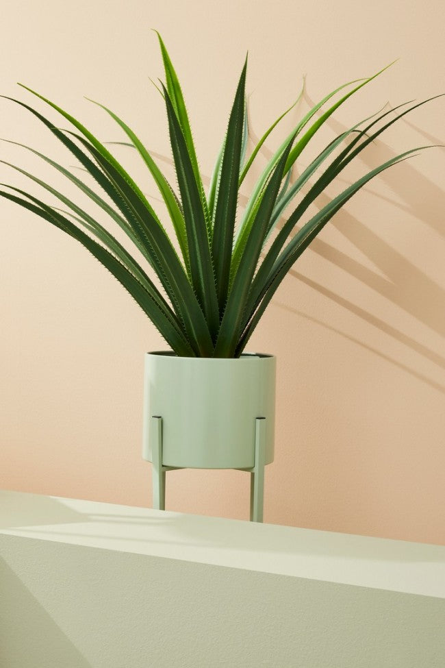 Porta Fiore Acciaio Verde Moderno da Interno - KEISUKE