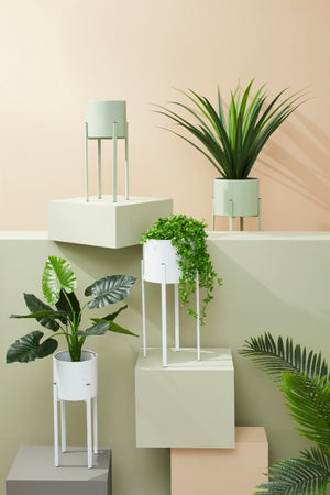 Porta Fiore Acciaio Verde Moderno da Interno - KEISUKE