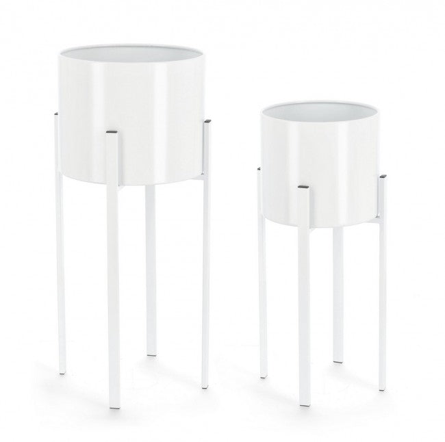 Porta Fiore Acciaio Bianco Moderno da Interno - KEISUKE