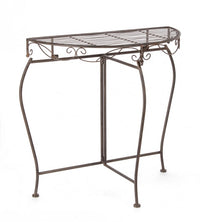 Set 2 Consolle Acciaio Marrone Stile Industriale da Interno - EMMA