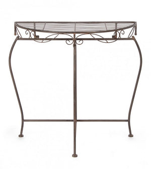 Set 2 Consolle Acciaio Marrone Stile Industriale da Interno - EMMA