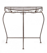 Set 2 Consolle Acciaio Marrone Stile Industriale da Interno - EMMA