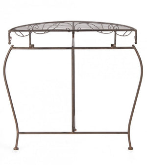 Set 2 Consolle Acciaio Marrone Stile Industriale da Interno - EMMA