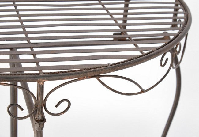 Set 2 Consolle Acciaio Marrone Stile Industriale da Interno - EMMA