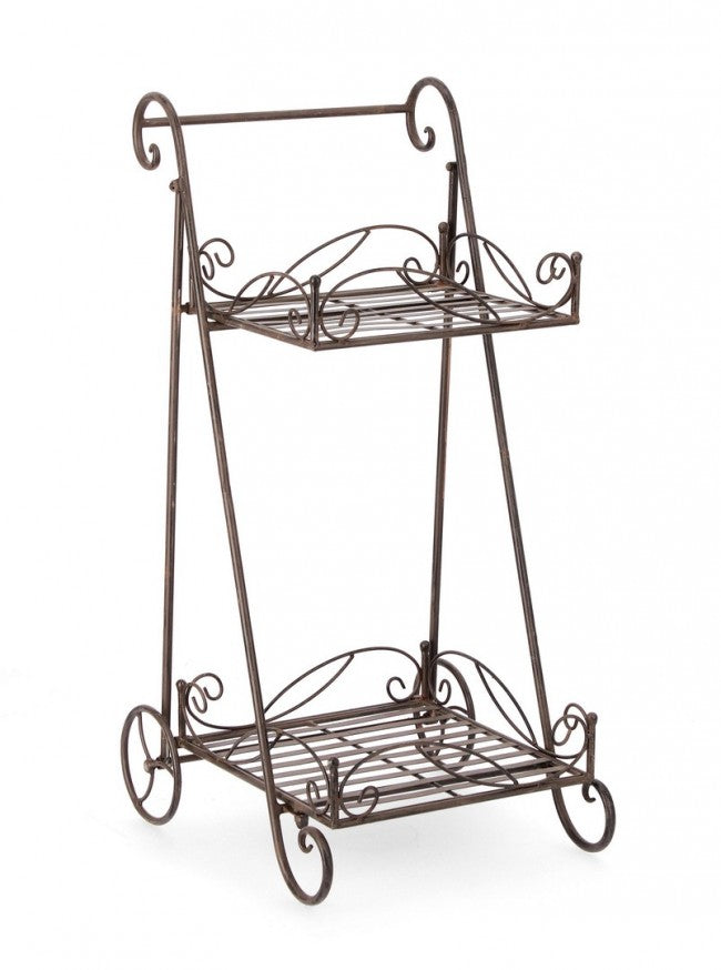 Set 4 Porta Piante in Acciaio Marrone Rustico da Interno - EMMA