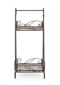 Set 4 Porta Piante in Acciaio Marrone Rustico da Interno - EMMA