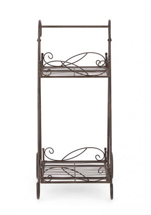 Set 4 Porta Piante in Acciaio Marrone Rustico da Interno - EMMA