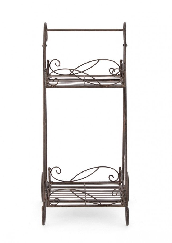 Set 4 Porta Piante in Acciaio Marrone Rustico da Interno - EMMA