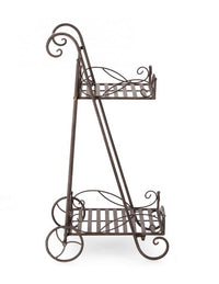 Set 4 Porta Piante in Acciaio Marrone Rustico da Interno - EMMA