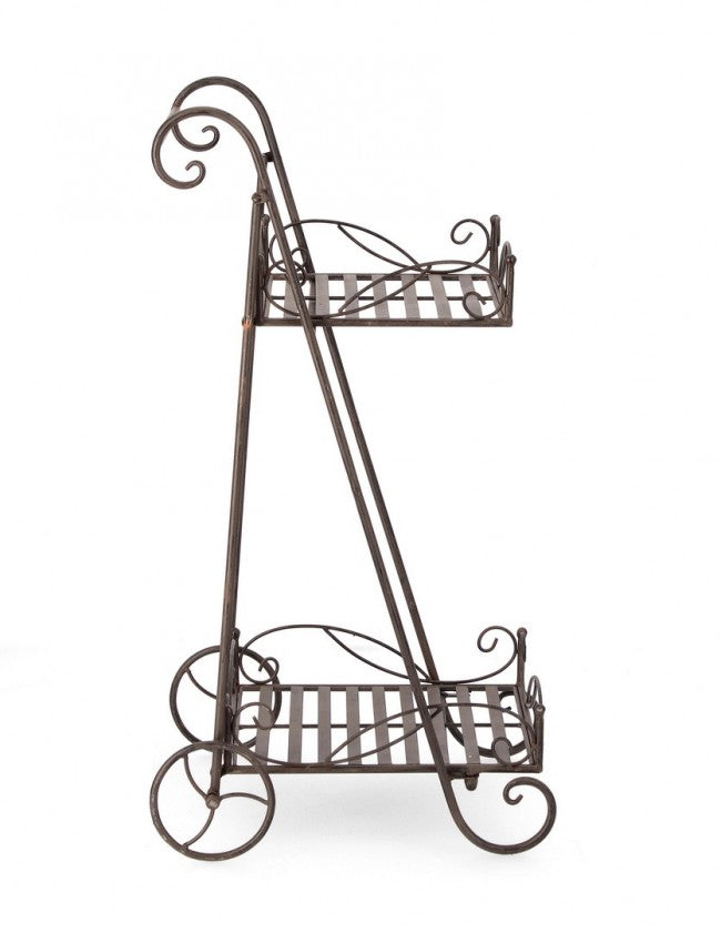 Set 4 Porta Piante in Acciaio Marrone Rustico da Interno - EMMA