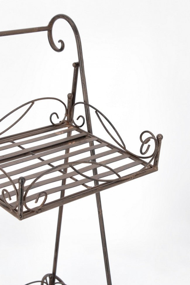 Set 4 Porta Piante in Acciaio Marrone Rustico da Interno - EMMA