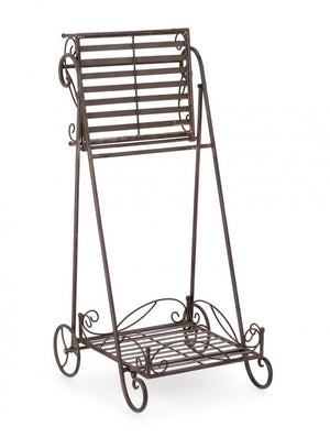 Set 4 Porta Piante in Acciaio Marrone Rustico da Interno - EMMA