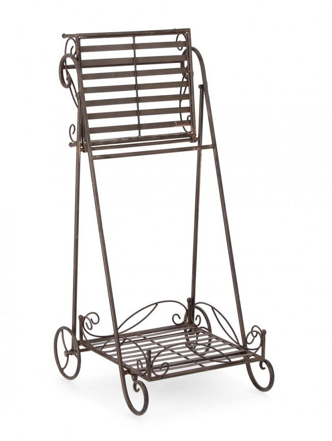 Set 4 Porta Piante in Acciaio Marrone Rustico da Interno - EMMA