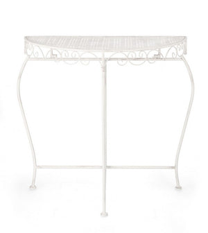 Set 2 Consolle Acciaio Bianco Rustico da Interno - IRENE