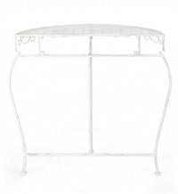 Set 2 Consolle Acciaio Bianco Rustico da Interno - IRENE