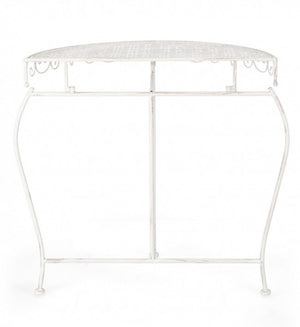 Set 2 Consolle Acciaio Bianco Rustico da Interno - IRENE